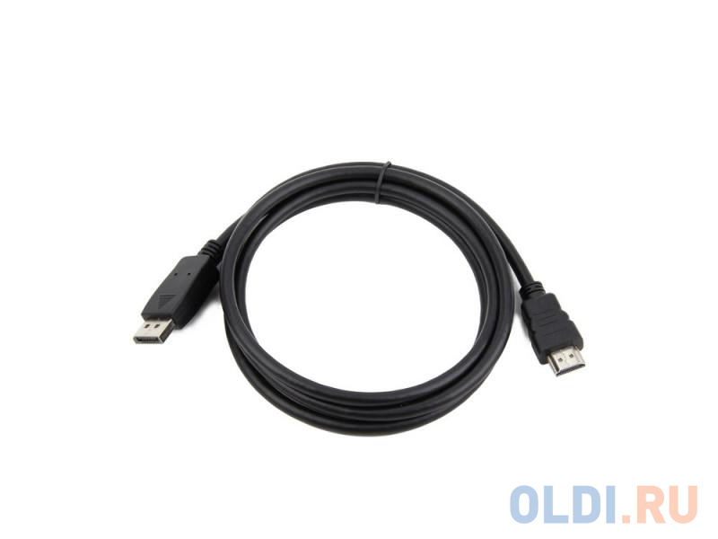 Кабель DisplayPort-&gt;HDMI Cablexpert CC-DP-HDMI-3M, 3м, 20M/19M, черный, экран, пакет
