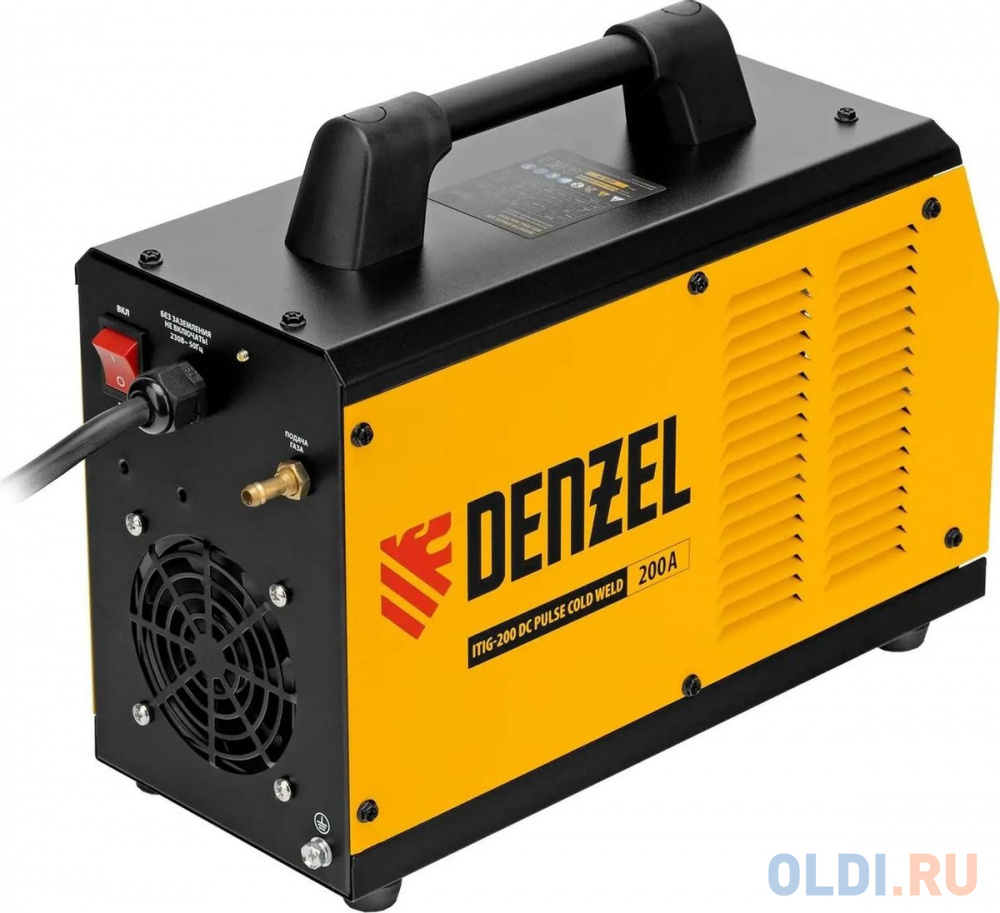 Аппарат инвертор. аргонодуговой сварки ITIG-200 DС Pulse Cold Weld, 200 А, ПВ 60%// Denzel в Москвe