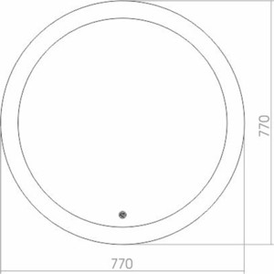 Зеркало Mixline Перла D770 77х77 с подсветкой, сенсор (4620001984824)