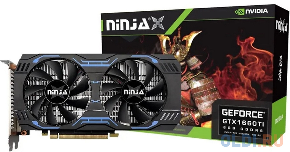 Ninja GTX1660Ti 6GB PCIE (1536SP) 192BIT GDDR6 (DVI/HDMI/DP)