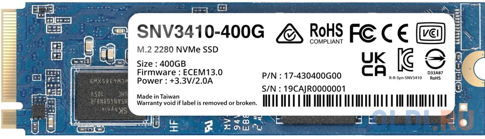 SSD жесткий диск M.2 2280 400GB SNV3410-400G SYNOLOGY в Москвe