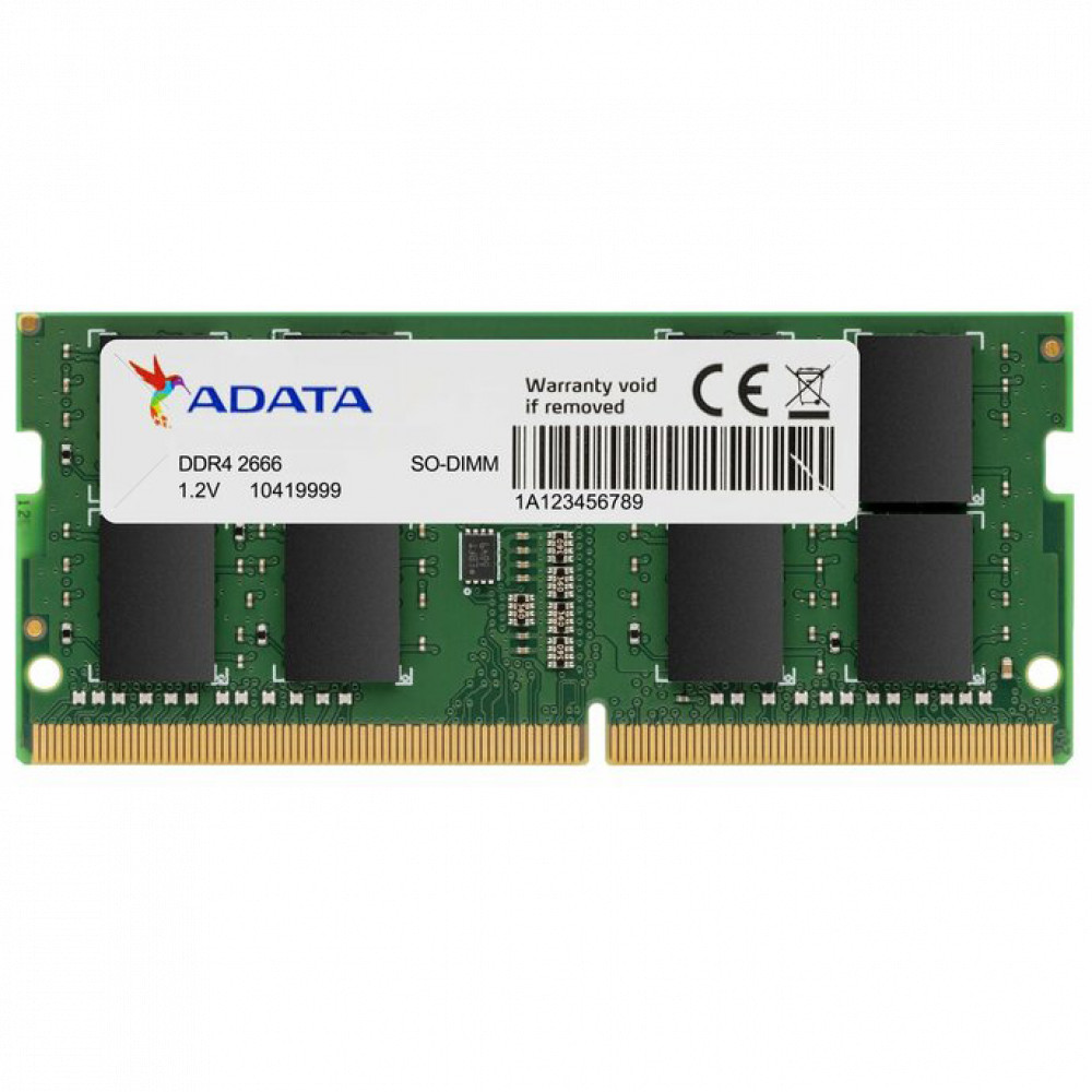 Память DDR4 SODIMM 4Gb, 2666MHz, CL19, 1.2 В, ADATA, Premier (AD4S26664G19-RGN)
