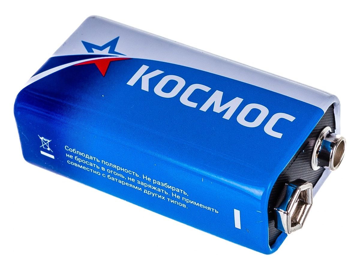 Батарейка солевая КОСМОС 6F22 «крона» 9В