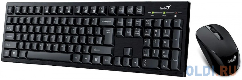 Комплект беспроводной Genius Smart KM-8101 (клавиатура KM-8101/k и мышь NX-7020), Black