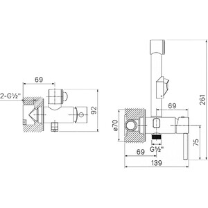 Смеситель для душа IDDIS Spring с гигиенической лейкой, хром (003SBR0i08) в Москвe