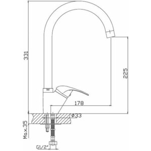 Смеситель для кухни Haiba HB15 хром (HB4615)