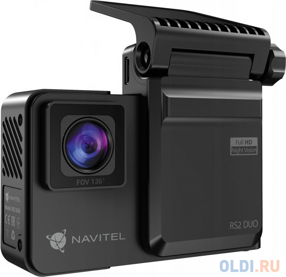 Видеорегистратор Navitel RS2 DUO DVR черный 2Mpix 1080x1920 1080p 136гр. NTK96675