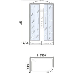 Душевая кабина River Dunay 110/80/24 МТ R