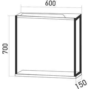 Зеркало Mixline Бруклин 60 с подсветкой, белое (4630099745085)