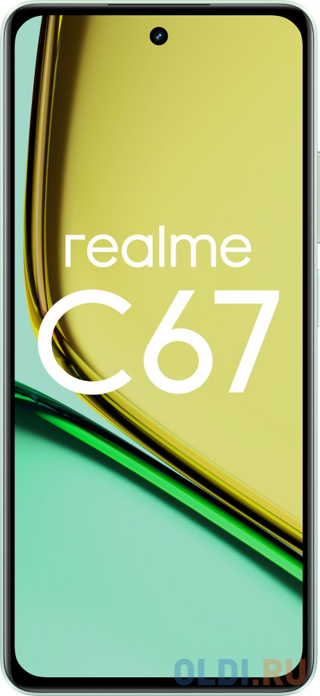 Смартфон Realme RMX3890 C67 256Gb 8Gb зеленый моноблок 3G 4G 2Sim 6.72" 1080x2400 Android 14 108Mpix 802.11 a/b/g/n/ac NFC GPS GSM900/1800 GSM190