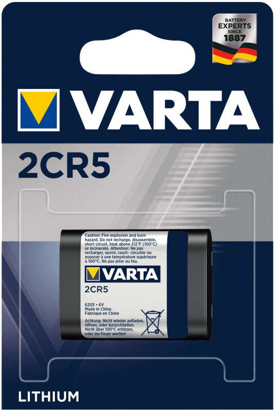 Батарея Varta 2CR5, 3V, 1 шт. (06203301401)