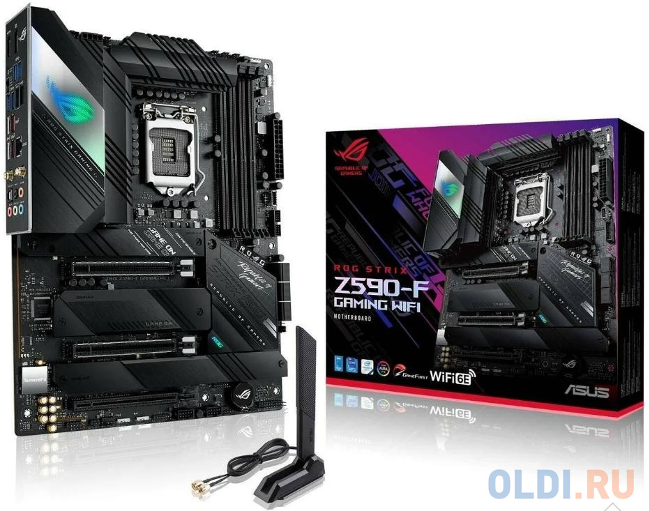 Материнская плата ASUS ROG STRIX Z590-F GAMING WIFI Socket 1200 Z590 4xDDR4 3xPCI-E 16x 6 ATX Retail в Москвe