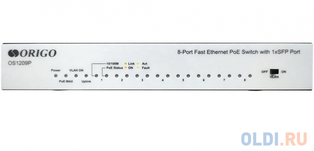 ORIGO OS1209P/A1A 9-портовый неуправляемый PoE-коммутатор 10/100 Мбит/с в Москвe