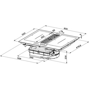 Электрическая варочная панель Faber GALILEO SMART BK F600 + KIT LL H80 (340.0627.228) в Москвe