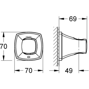 Держатель для душа Grohe Grandera темный графит, глянец (27969A00)