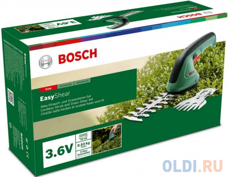 Аккумуляторные ножницы Bosch EasyShear, 3,6В, MicroUSB (0600833303) (0600833303) (615547)