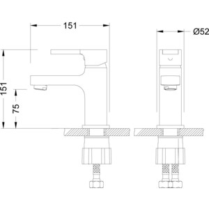 Смеситель для раковины Lemark Aura (LM0606C)