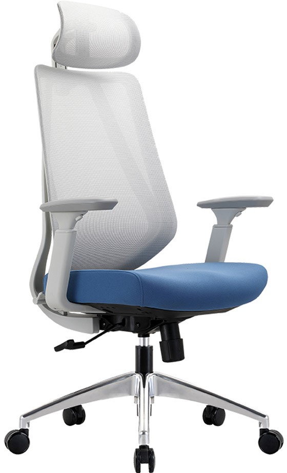 Кресло руководителя Chairman CH580 серый/голубой (00-07131366)