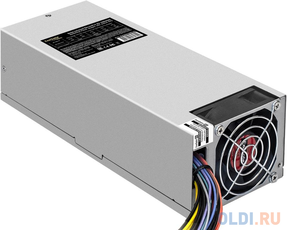 Серверный БП 1000W ExeGate ServerPRO-2U-1000ADS (2U, APFC, КПД 87% (80 PLUS Silver), 6cm ball bearing fan, 24pin, 2x(4+4)pin, 2x8pin, 6xSATA, 6xIDE)