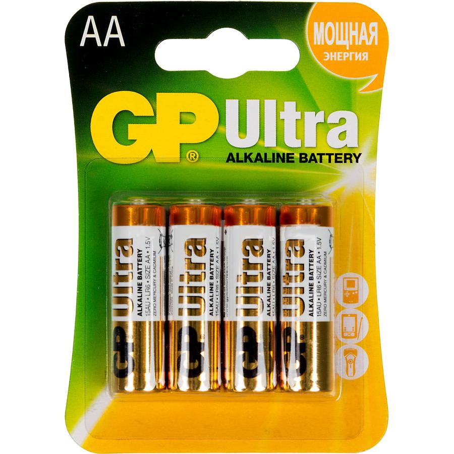 Батарейка GP Ultra Alkaline 15AU LR6 AA (4шт.) в Москвe