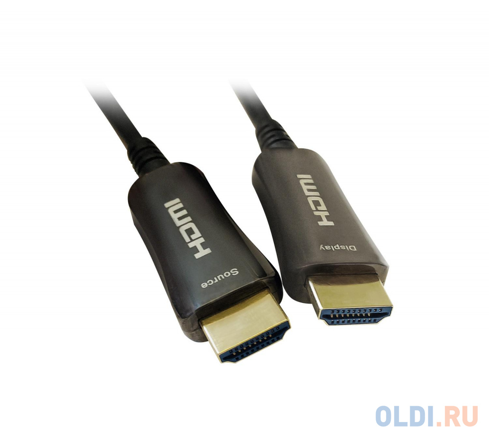 Кабель аудио-видео Digma HDMI 2.0 AOC HDMI (m)/HDMI (m) 50м. Позолоченные контакты черный (BHP AOC 2.0-50)