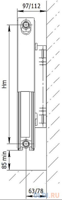 Радиатор AXIS 21 500x 600 Ventil