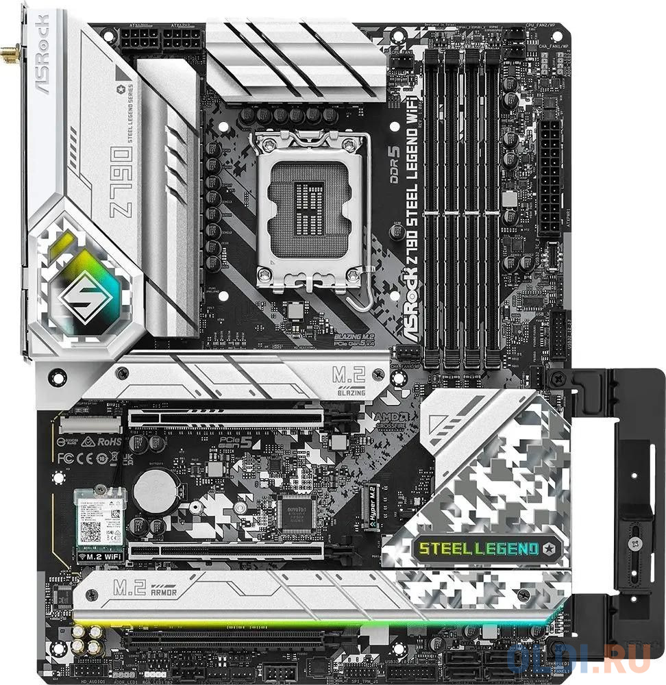 Z790 STEEL LEGEND WIFI, Socket 1700, Intel®Z790, 4xDDR5-4800, HDMI+DP, 3xPCI-Ex16, 8xSATA3(RAID 0/1/5/10), 5xM.2, 8 Ch Audio, 1x2.5GLan, WiFi, (0+3)xU