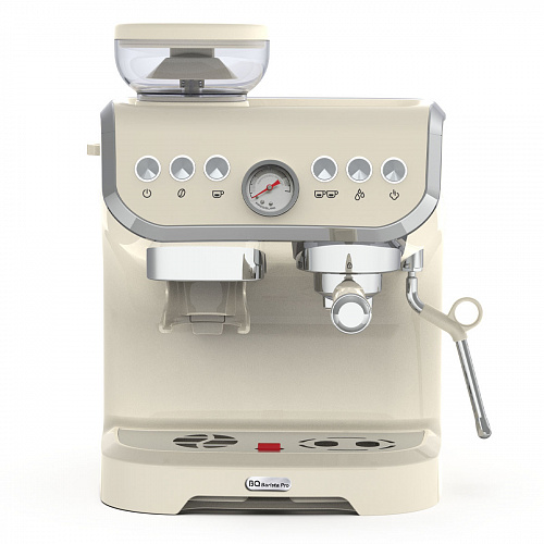 Кофеварка рожковая BQ CM5000, 1.56 кВт, кофе молотый / зерновой, 2 л, капучинатор, бежевый