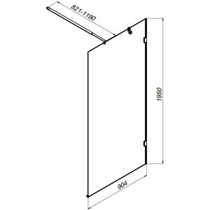 Душевая перегородка Am.Pm X-Joy 90х195 прозрачная, хром (W94WI-90-F1-MTE)