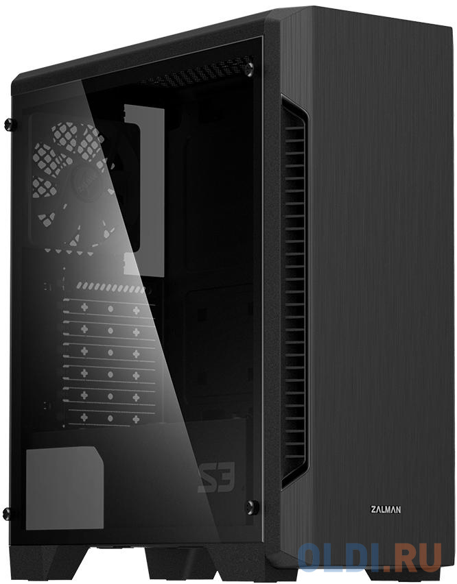 Корпус ATX Zalman S3 TG Без БП чёрный