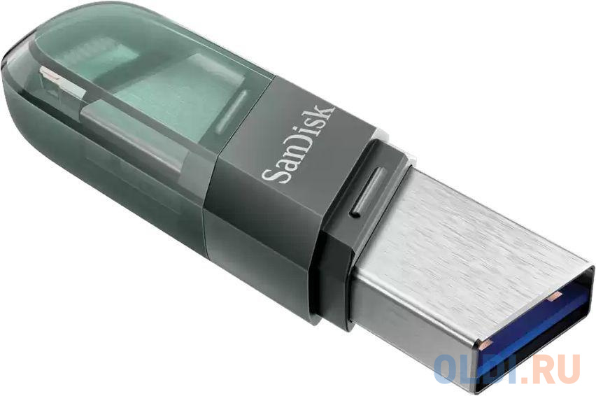 Флешка 32Gb SanDisk SDIX90N-032G-GN6NN Lightning USB 3.1 зеленый серебристый