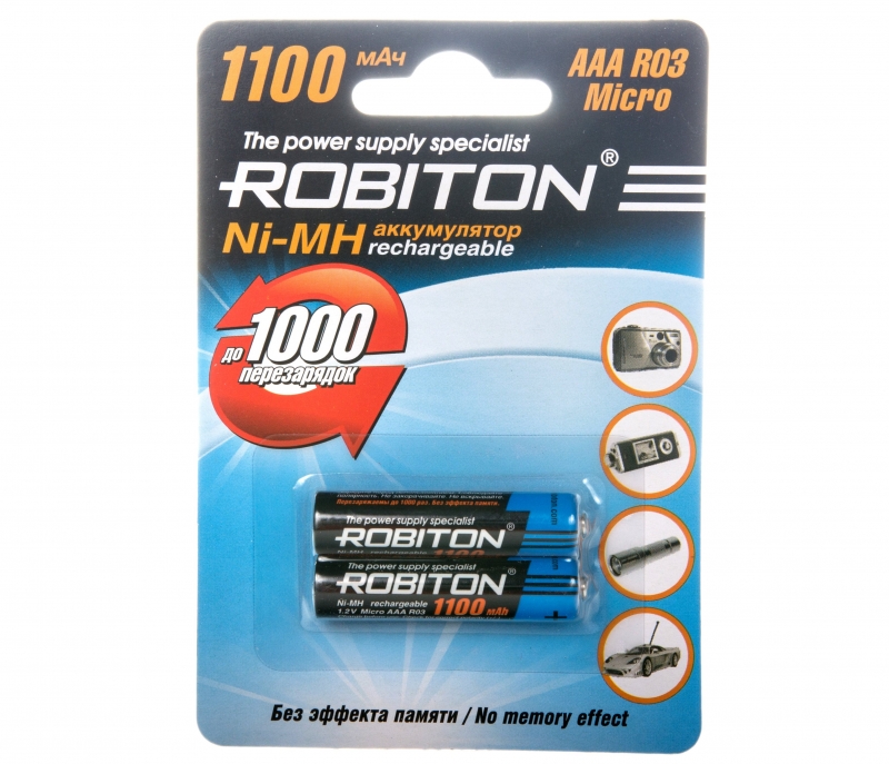 Аккумулятор Robiton AAA 1100 mAh (уп 2 шт)
