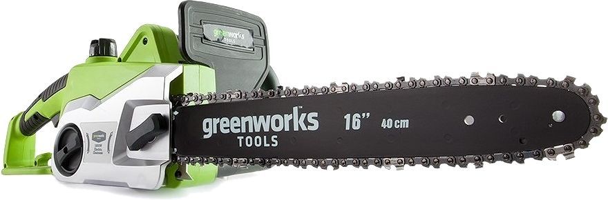 Пила цепная Greenworks GCS1840, 1800Вт, шина 40см, шаг 3/8 дюйма, 5.1кг