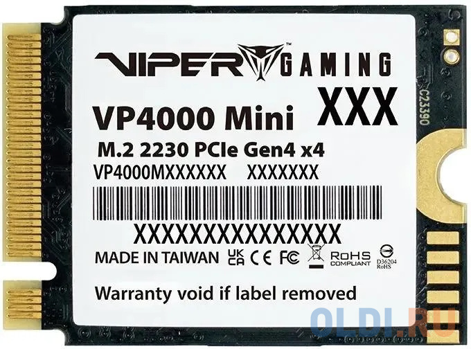 SSD PATRIOT VIPER VP4000 1Тб 3D NAND TLC Скорость записи 3500 Мб/сек. Скорость чтения 5000 Мб/сек. M.2 TBW 250 Тб VP4000M1TBM23