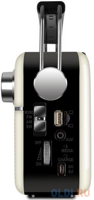 Радиоприёмник SVEN SRP-505 белый (4 Вт, FM/AM/SW, USB, SD/microSD, Bluetooth, 1200 мАч)