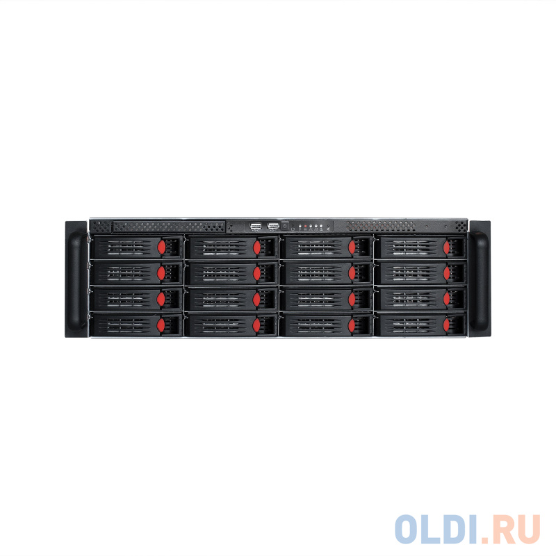 Серверный корпус ExeGate Pro 3U660-HS16 <RM 19", высота 3U, глубина 660, БП 2U-800ADS,16xHotSwap, USB>