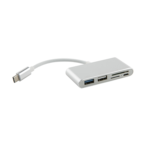 Адаптер Red Line Multiport Adapter Type-C 5-in-1 Lite Silver