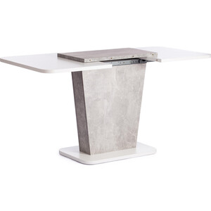 TetChair Стол обеденный Gent лдсп 110/145x68,6x75,5 см белый/бетон