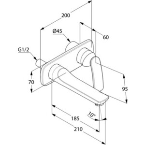 Смеситель для раковины Kludi Balance с механизмом, черный матовый (522468775, 38243)