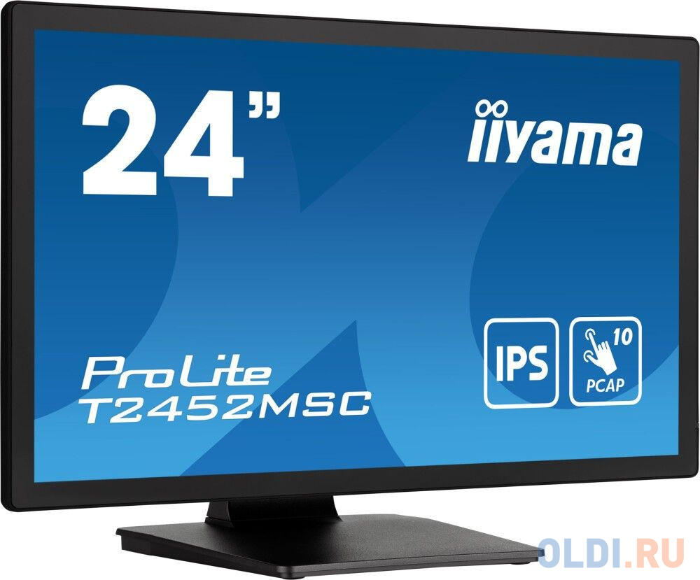 Монитор Iiyama 23.8" ProLite T2452MSC-B1 черный IPS LED 14ms 16:9 HDMI M/M матовая 1000:1 400cd 178гр/178гр 1920x1080 60Hz DP FHD USB Touch 5.6кг