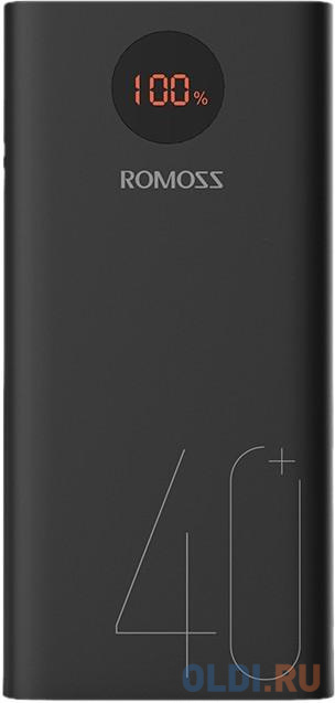 Внешний аккумулятор Power Bank 40000 мАч Romoss PEA40 черный в Москвe