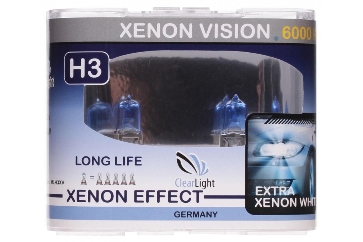 Лампа Clearlight H3 12V-55W XenonVision (компл., 2 шт.)