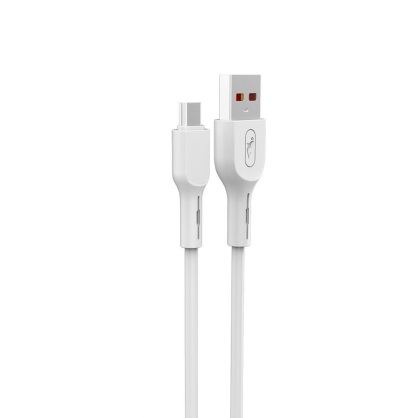 Кабель USB-Micro USB 2.0(Bm), 2.4A, 1м, белый SKYDOLPHIN S58V (206456)