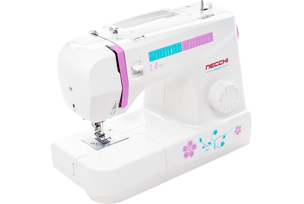 Швейная машина NECCHI 5423А , белый/фиолетовый