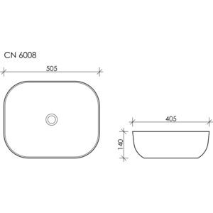 Раковина-чаша Ceramica Nova Element 41х41 квадратная (CN6010) в Москвe