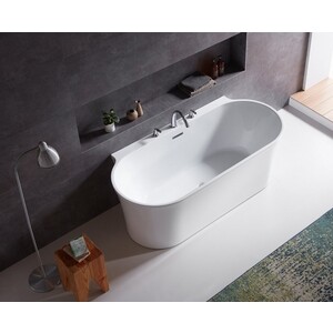 Акриловая ванна BelBagno 150x80 слив-перелив хром (BB409-1500-800)