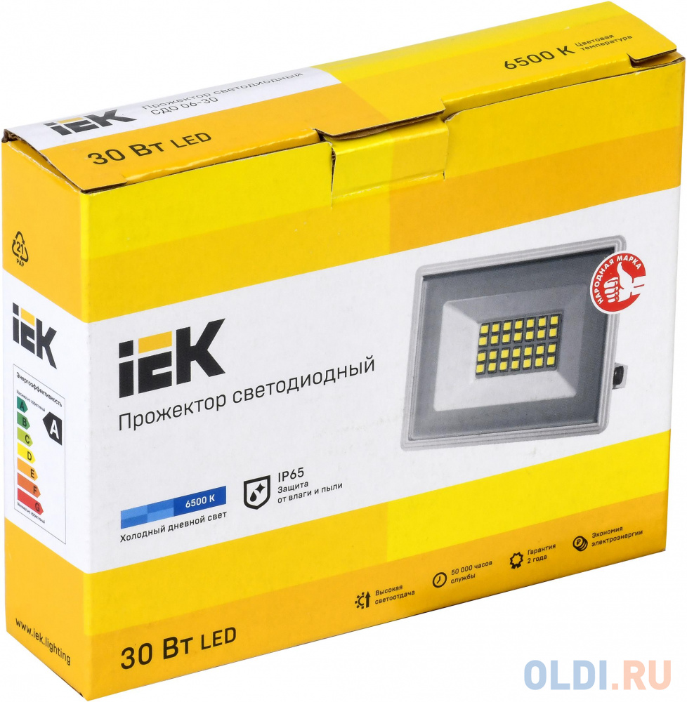 Iek LPDO601-30-65-K01 Прожектор СДО 06-30 светодиодный белый IP65 6500 K IEK