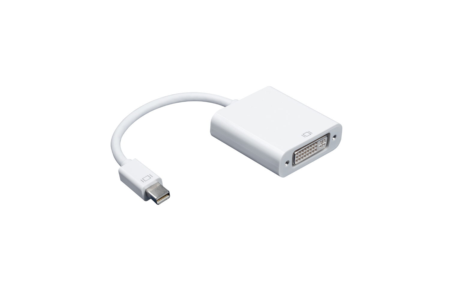 Кабель-переходник (адаптер) DVI-I(F)-Mini DisplayPort(M) Single Link, экранированный, 15 см, белый Kramer (ADC-MDP/DF)