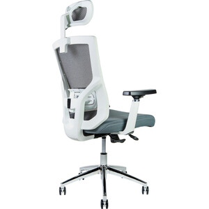 Офисное кресло NORDEN Гарда SL L-035S-0-10-206 белый пластик / серая сетка / серая сидушка
