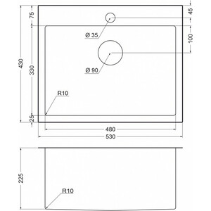 Кухонная мойка EMAR EMB-115 PVD Nano Golden